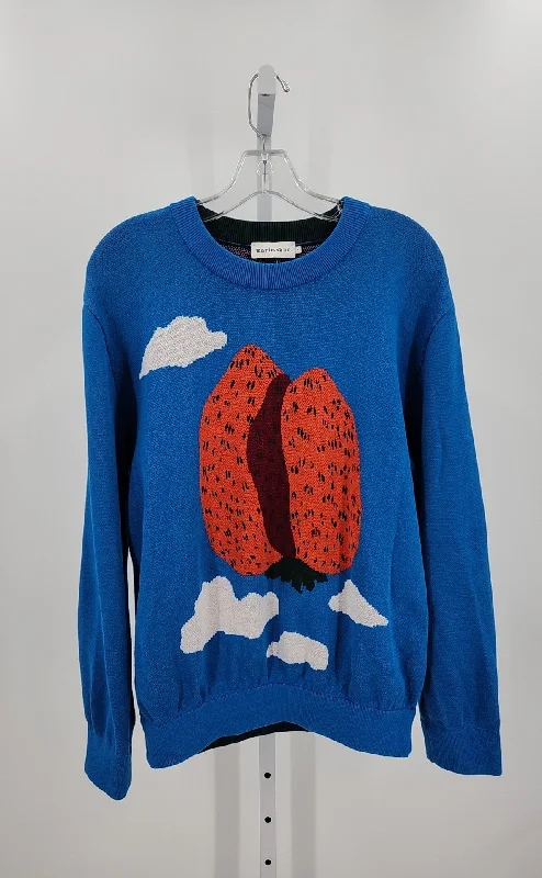 Marimekko Sweaters (Pre-owned) Mesh Sweater Canvas Denim