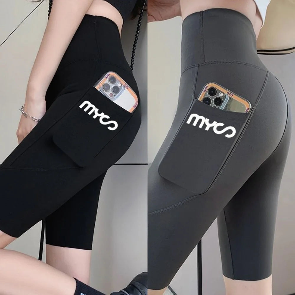 Summer New Thin High Waist Elastic Women's Pants Pocket Solid Sports Pants All-Match Basic Slim Casual Yoga Gym Pants Trousers Trousers stylish elegant