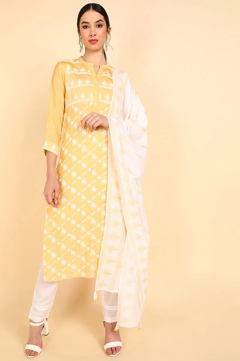 Ahika Poly Silk Solid Embroidered Kurta Trousers-PKSKD1391_XS Trousers cozy soft