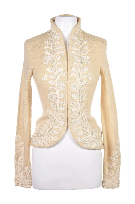 Heavy weight  embrodiary jacket V-Neck Jacket Boat Neck Jacket Square Neck Jacket