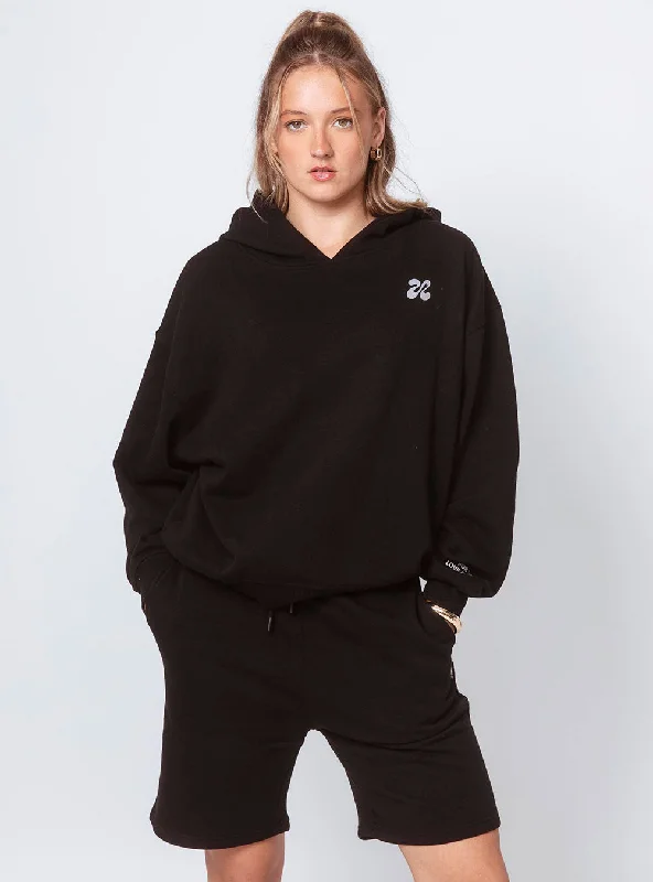 Adults Choreographer Logo Freestyle Oversized Hoodie Black Hoodie with Zipper Placket Modern Functional