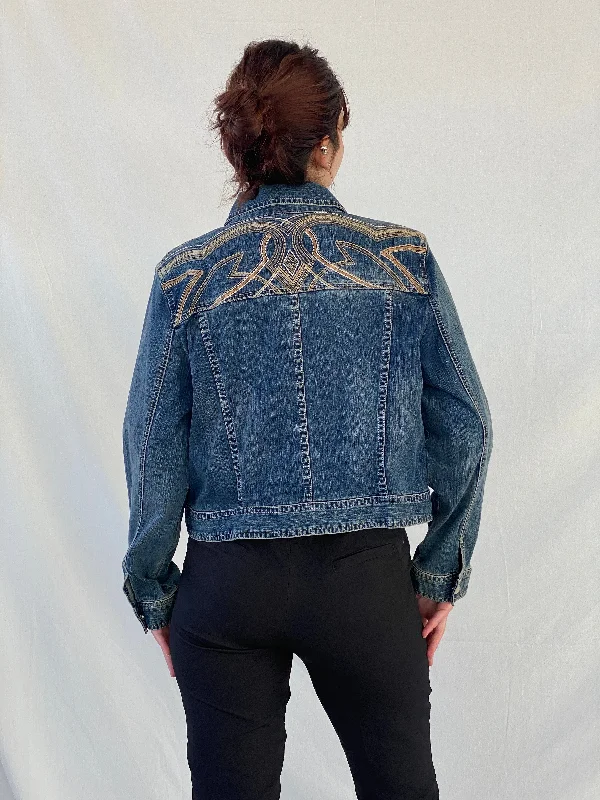 PLATINUM Chico’s Women’s Sequin Embroidered Denim Jacket - M Mesh Jacket Canvas Jacket Denim Jacket PLATINUM Chico’s Women’s Sequin Embroidered Denim Jacket - M Mesh Jacket Canvas Jacket Denim Jacket