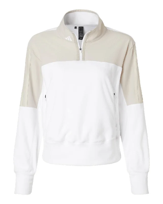adidas - Women's Fleece Quarter-Zip Pullover Angora Wool Cozy