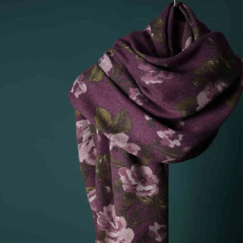 Buddha Stones Tibetan Shawl Garden Rose Fall Winter Cozy Travel Scarf Wrap Cozy Fleece Shawl Scarf