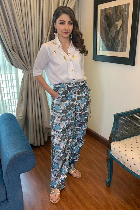Block Printed Floral Jacket only as Seen on Soha Ali Khan Oversized Jacket Tailored Jacket Straight Jacket