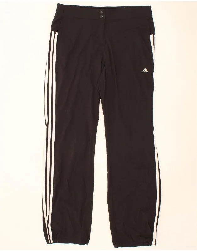 ADIDAS Womens Climalite Tracksuit Trousers UK 12 Medium Black Nylon Trousers Bestseller Popular
