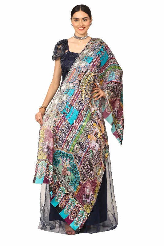 Pashtush Women'S Soft Bamboo Scarf, Casual Shawls, Stoles, Wraps (Soft Bamboo) - Darbar Chic Knitted Shawl Wrap