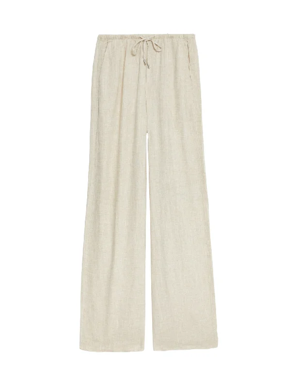 Linen Rich Wide Leg Trousers Trousers Corduroy Warm