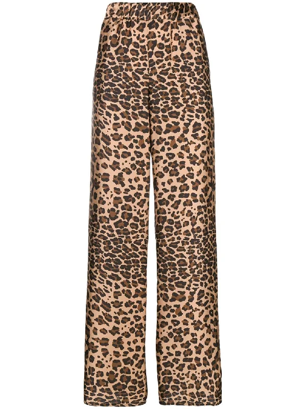 leopard printed trousers Trousers Review Highly