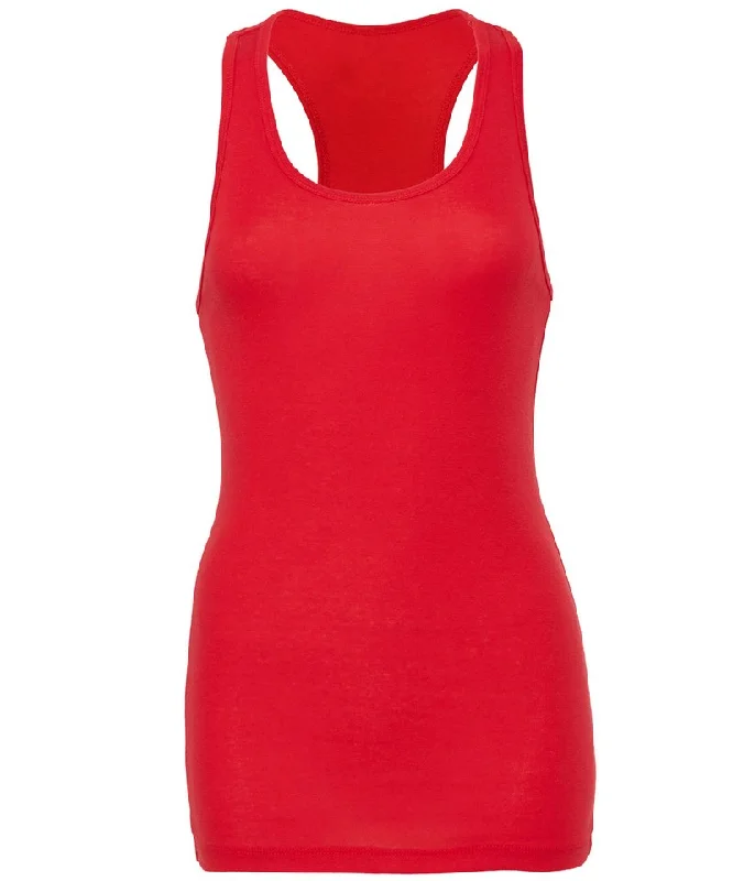 Red - Sheer mini rib racerback tank top lightweight tank top
