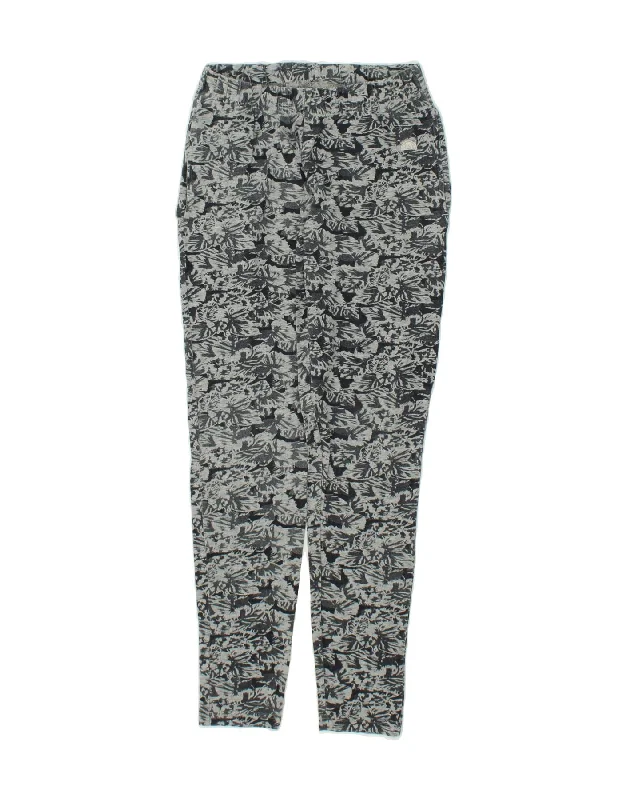 ELLESSE Womens Abstract Pattern Tracksuit Trousers UK 8 Small  Grey Trousers Vintage Classic