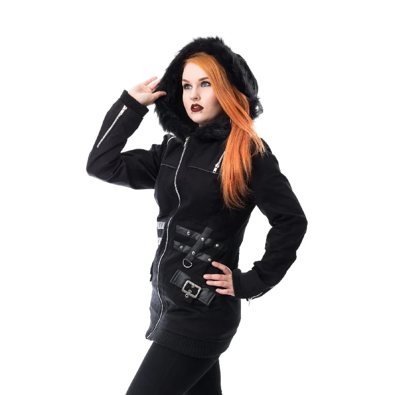 SARA JACKET - BLACK Fleece Jacket Down Jacket Parka