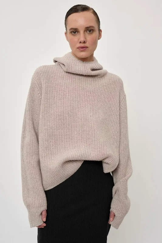 Herskind - Holy Knit Hoodie Hoodie with Rolled Sleeves Casual Relaxed
