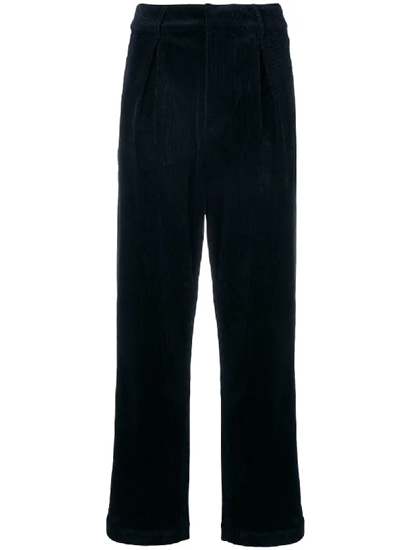 straight leg corduroy trousers Trousers Culottes Wide Leg