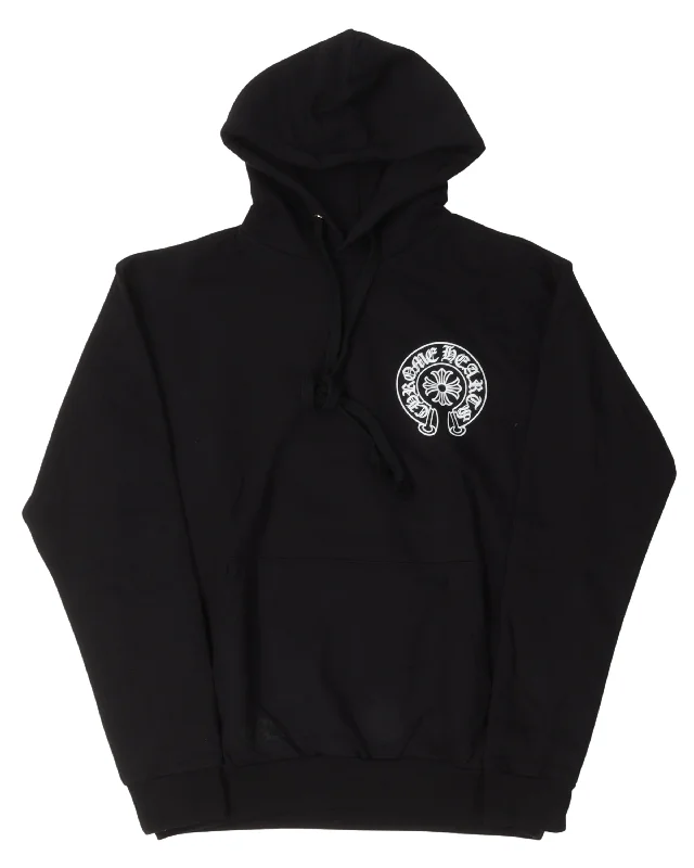 Los Angeles Exclusive Horseshoe Logo Pullover Hoodie Hoodie with Hem Lace Feminine Delicate