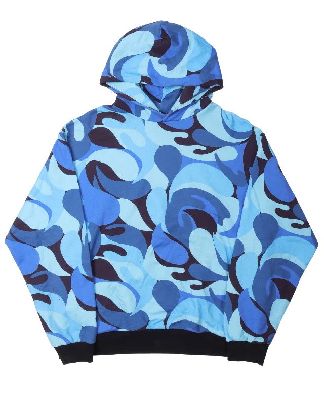 Blue Camo Hoodie Hoodie with Strings Custom Fit Adjustable