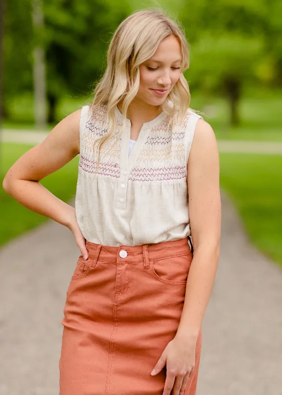 Taupe Multi Color Tank Top - FINAL SALE sexy tank top