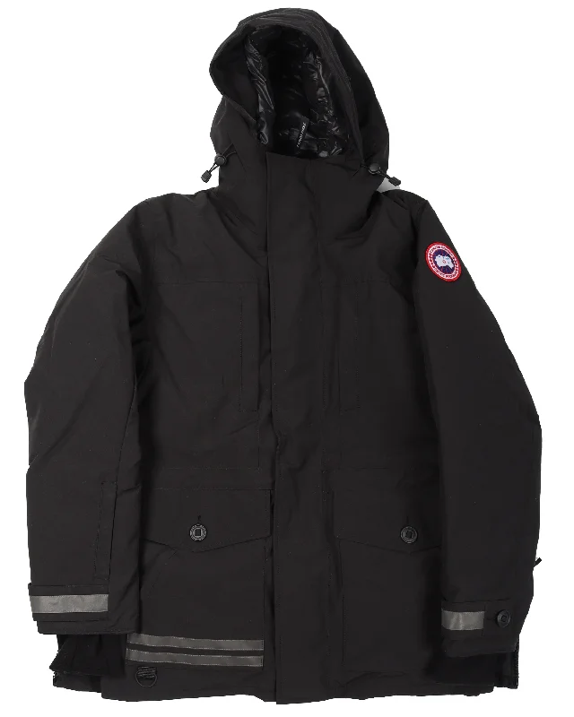 Toronto Hooded Down Jacket Embroidered Jacket Appliqued Jacket Beaded Jacket