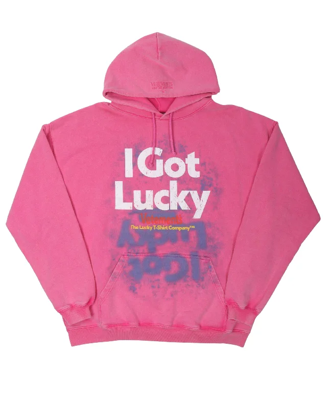 I Got Lucky Hoodie Hoodie with Camouflage Military Edgy