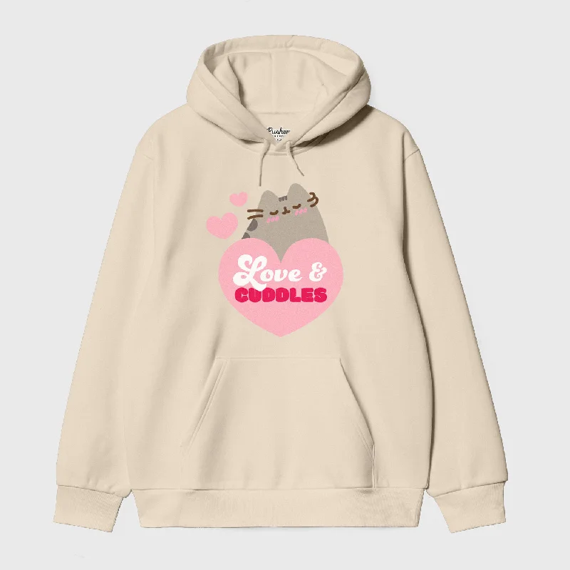 Pusheen Love & Cuddles Hoodie Hoodie with V-Neck Classic Versatile
