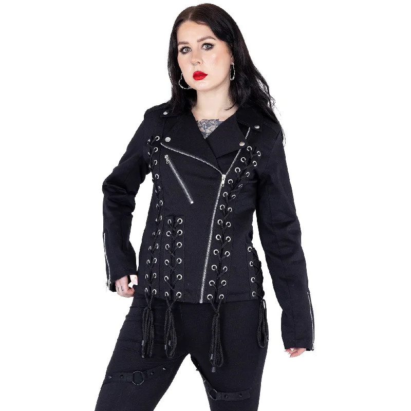 CHANTIRA JACKET - BLACK Hooded Jacket Caped Jacket Shawl Collar Jacket