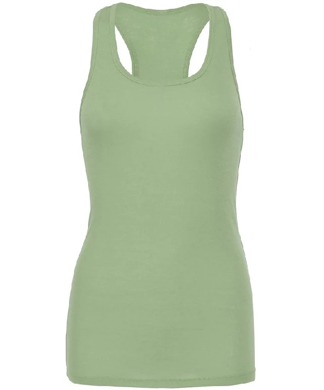 MossGreen - Sheer mini rib racerback tank top ribbed tank top