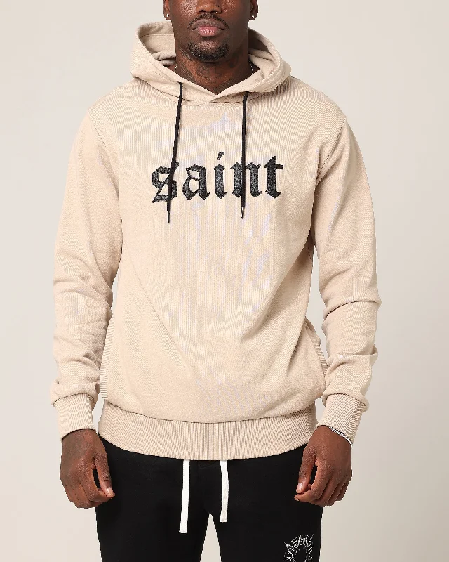 Saint Morta Cambronne Hoodie Stone/Black Hoodie with Hem Drawcord Adjustable Customizable