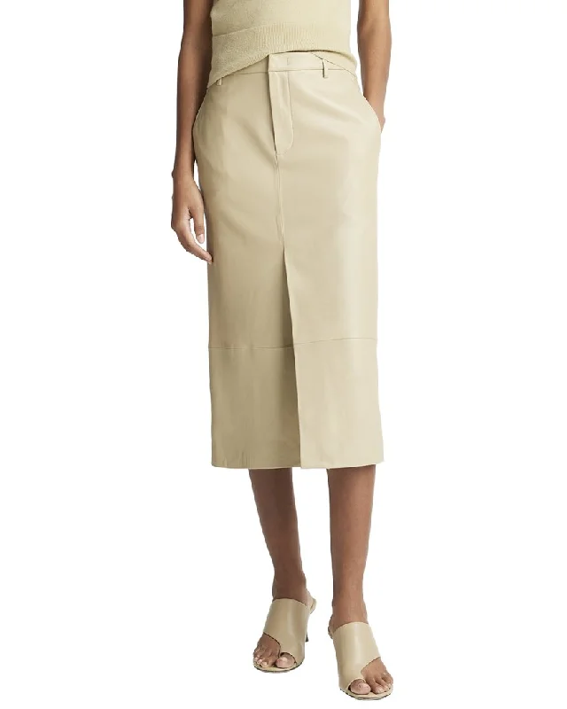 Vince Leather Trouser Front Skirt Trousers Exclusive Limited