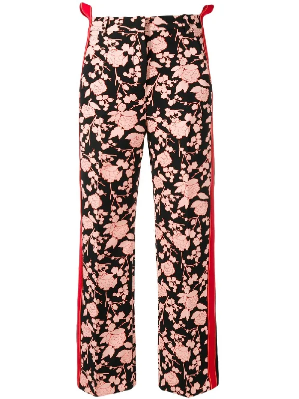 cropped floral print trousers Trousers Denim Blue
