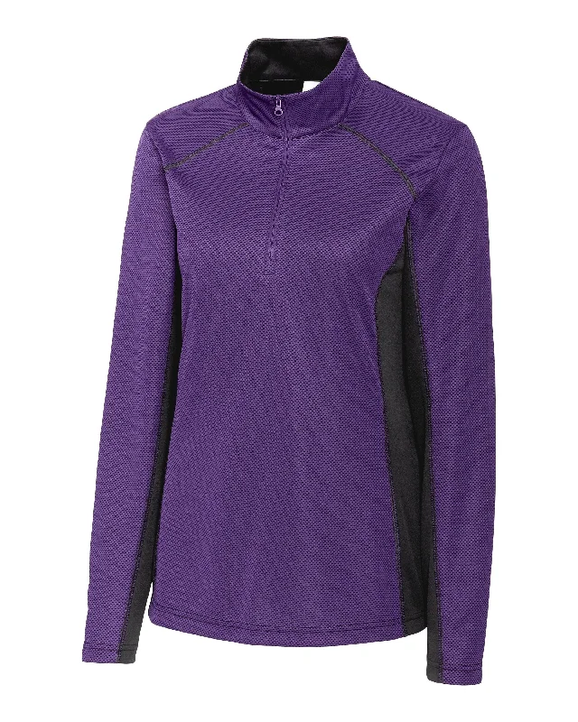 Clique by Cutter & Buck - Women's Ice Pique Colorblock Half Zip Pullover Sabrina Neck Pullover