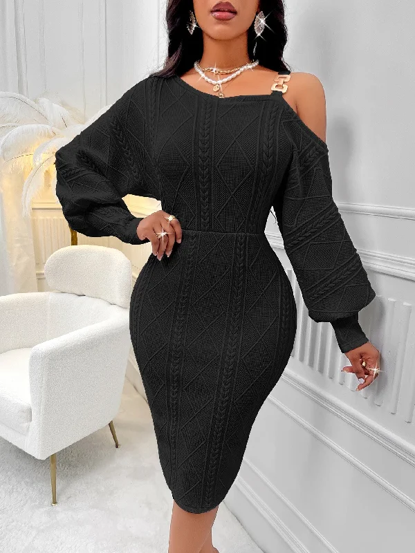 Women's Long Sleeve Sweater Dresses 504741 Casual Formal Business