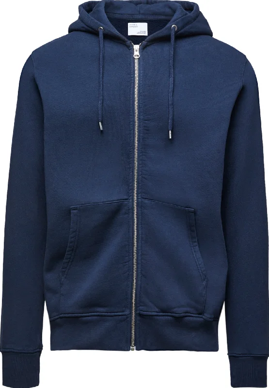 Classic Organic Zip Hoodie - Unisex|-|Chandail classique à capuchon à glissière en coton biologique - Unisexe Hoodie with Ribbed Hem Stretchable Secure