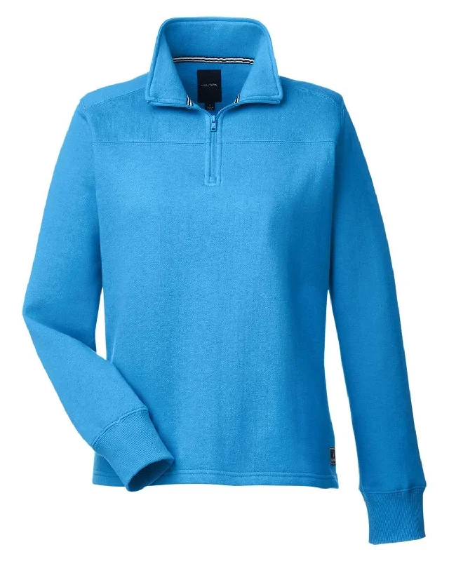 Nautica - Women's Anchor Quarter-Zip Pullover Thick Cable Knit