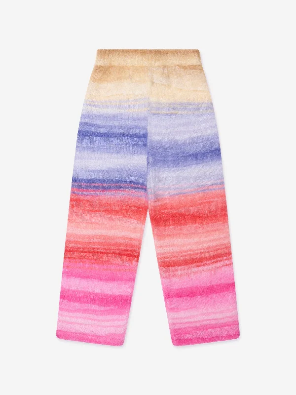 Missoni Girls Knitted Trousers in Multicolour Trousers Low Rise Relaxed