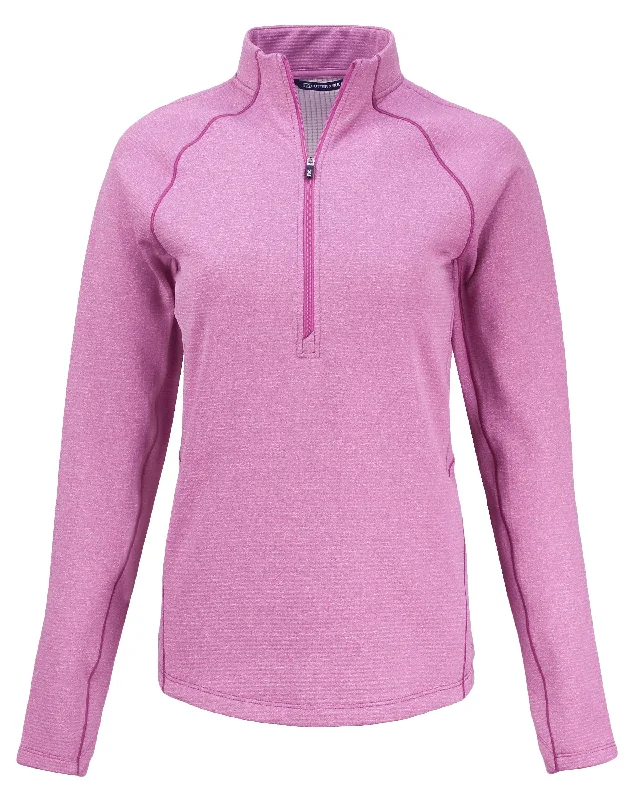 Cutter & Buck - Women's Peshastin Fleece Recycled Half Zip Pullover Deep Neck Pullover