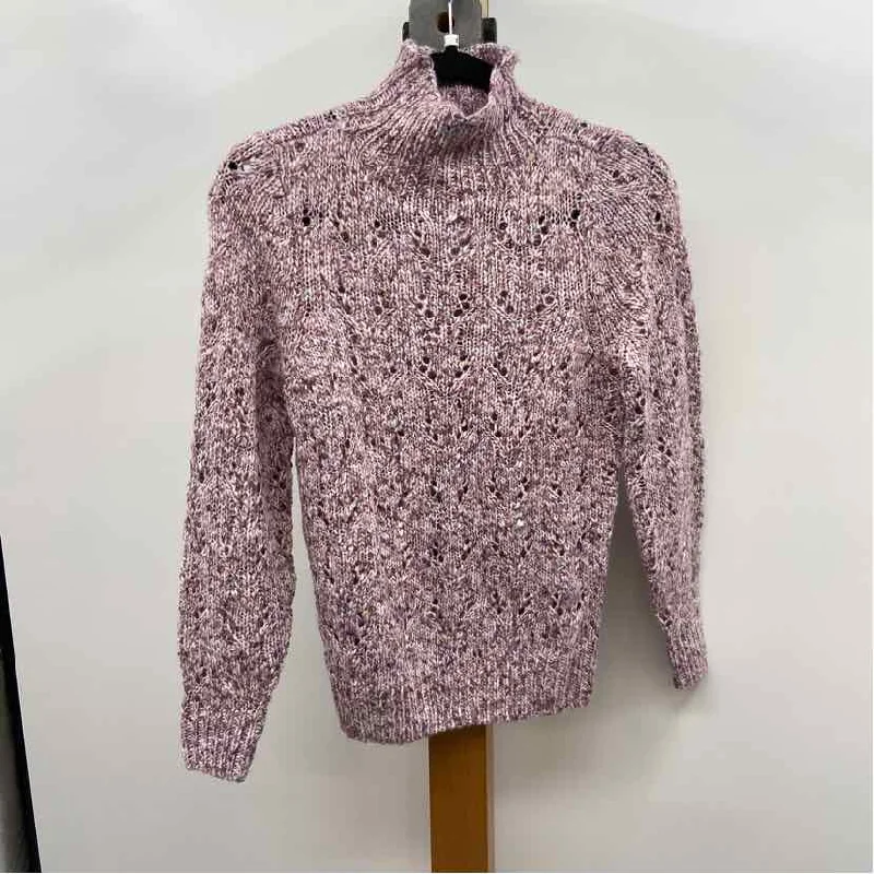 White House Black Market Women's Size XXSP Purple Heathered Sweater Elasticated Padded Insulated