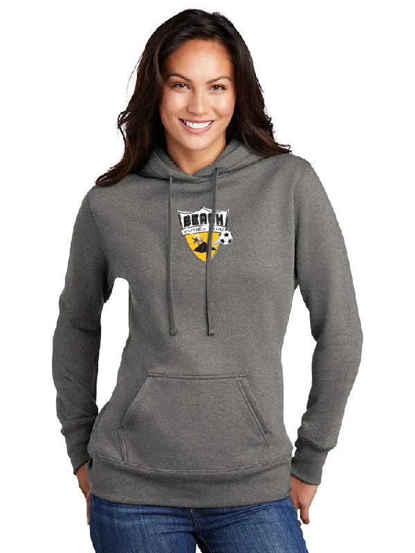 Ladies Core Fleece Pullover Hooded Sweatshirt with Crest Logo Bolero Style Sweater