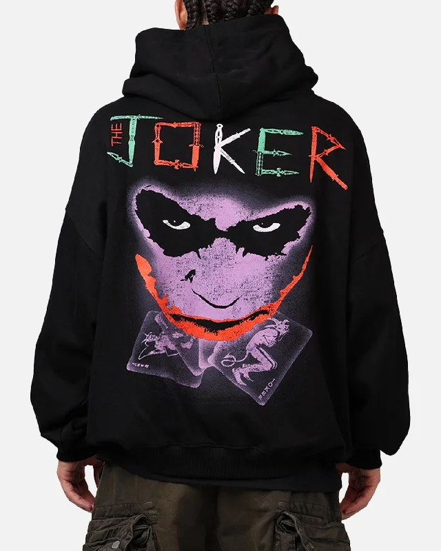 American Thrift X DC Batman The Joker Scars Premium Hoodie Black Hoodie with Magnetic Closure Innovative Modern