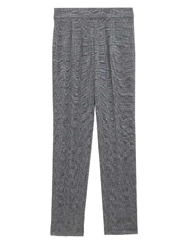 Jersey Checked Slim Fit Trousers Trousers Prom Sequined