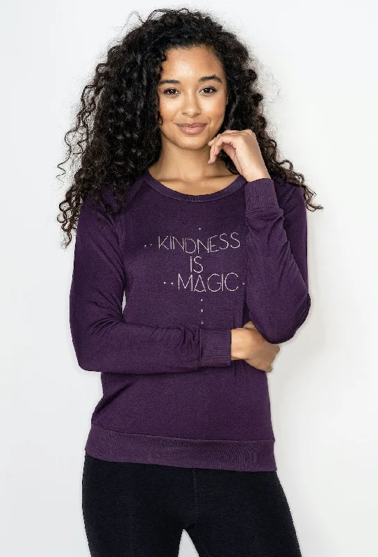 KINDNESS IS MAGIC RAGLAN PULLOVER - MERLOT Short Sleeve Top