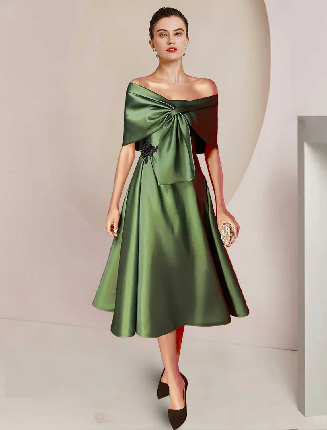 Two Piece A-Line Mother of the Bride Dress Formal Wedding Guest Party Elegant Strapless Tea Length Charmeuse Sequined Sleeveless Shawls with Beading Appliques Soft Cashmere Shawl Cape Two Piece A-Line Mother of the Bride Dress Formal Wedding Guest Party Elegant Strapless Tea Length Charmeuse Sequined Sleeveless Shawls with Beading Appliques Soft Cashmere Shawl Cape
