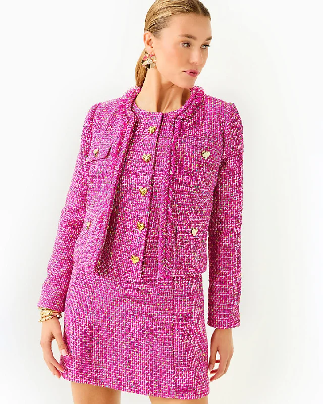 Kavita Boucle Jacket Belted Jacket Elasticated Jacket Padded Jacket