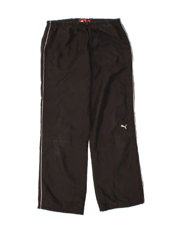 PUMA Womens Tracksuit Trousers UK 14 Medium  Black Polyester High Waist Slim Fit Ankle Length
