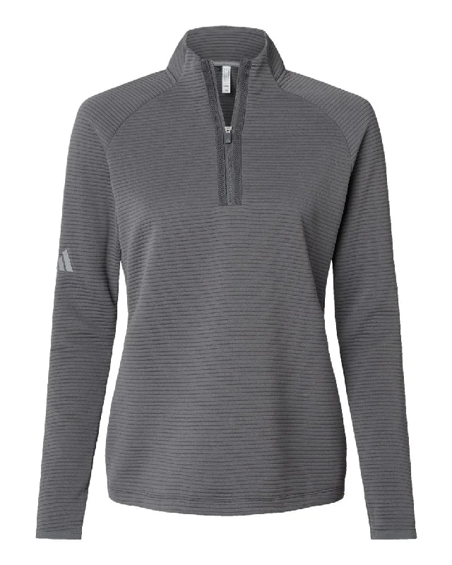 adidas - Women's Space Quarter-Zip Pullover Faux Fur Trim