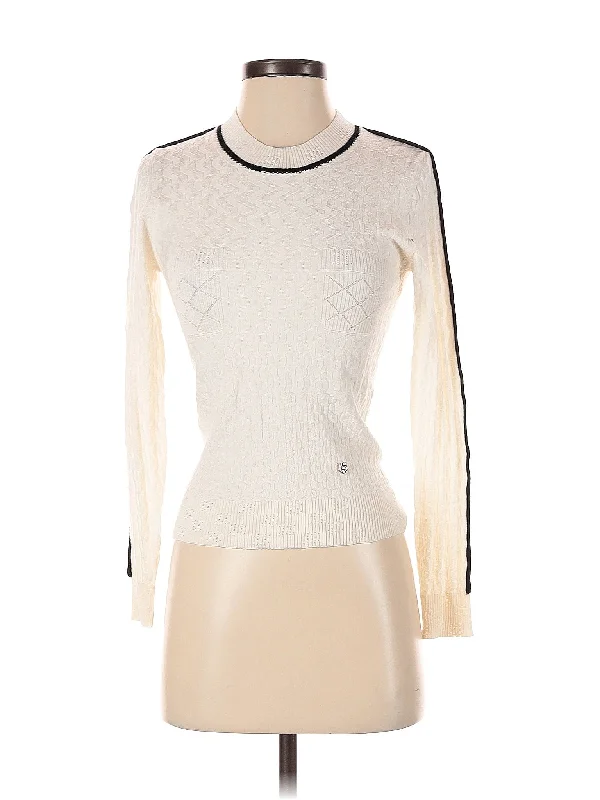 Cashmere Pullover Sweater Ribbed Crew Neck