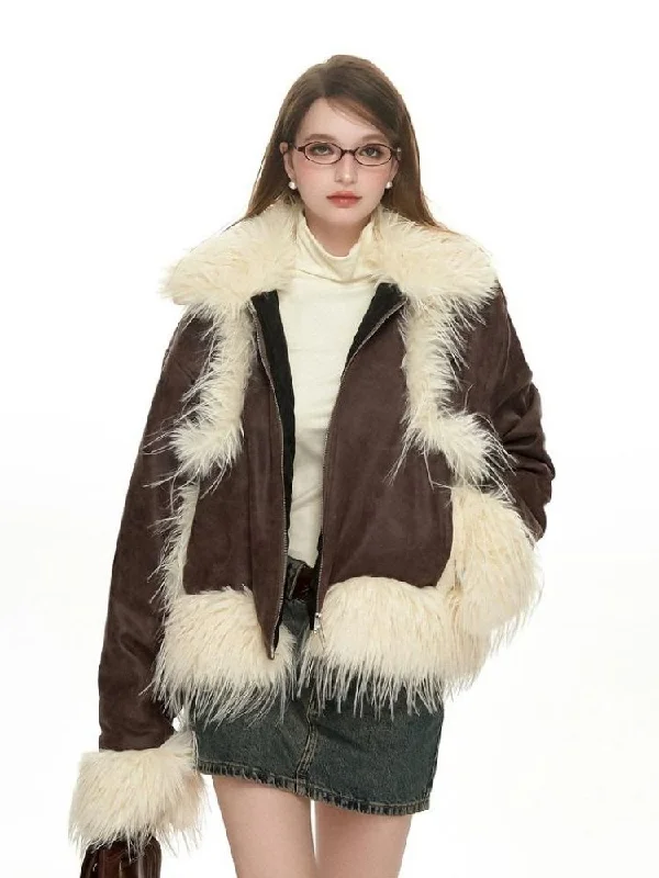 Fur short jacket【s0000004044】 Faux Fur Jacket Real Fur Jacket Shearling Jacket