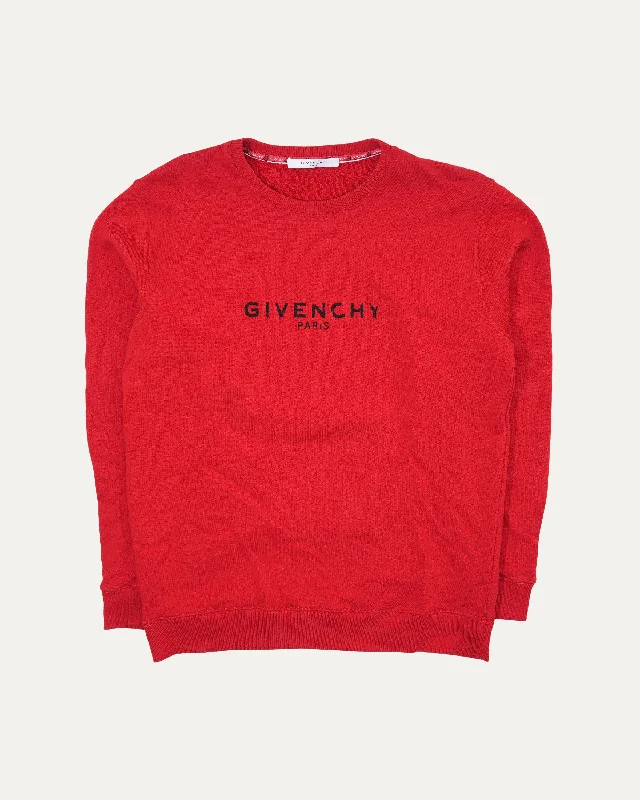 Logo Crewneck Sweatshirt Hoodie with Button Classic Timeless