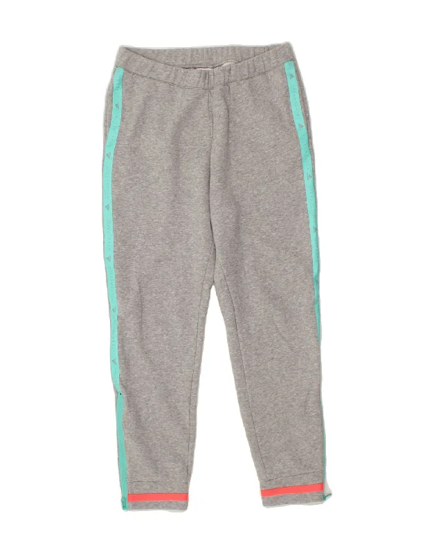 ADIDAS Womens Graphic Tracksuit Trousers Joggers UK 12/14 Medium  Grey Trousers Party Sparkling