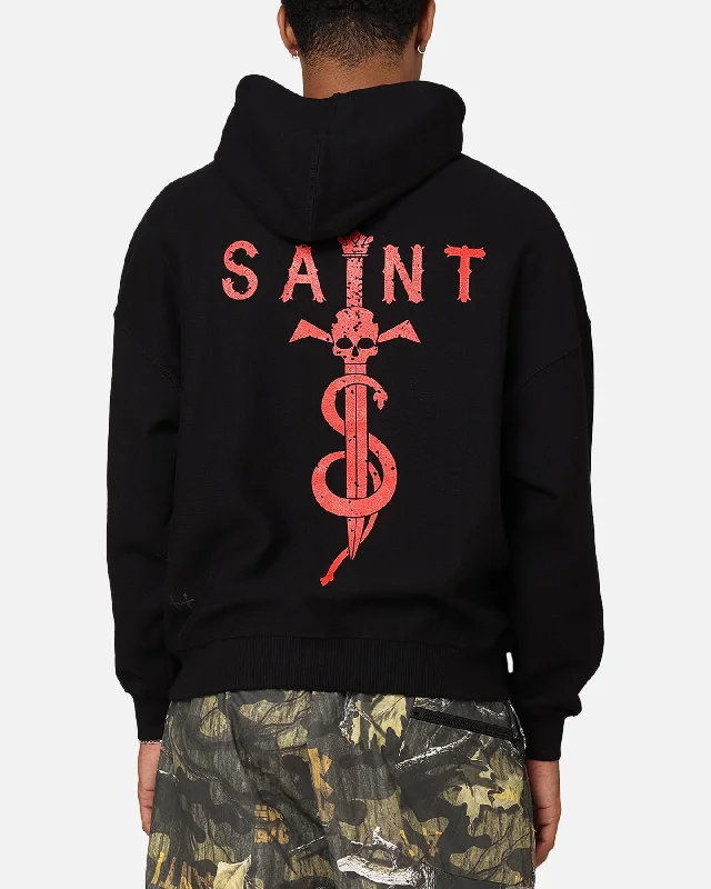 Saint Morta Daggers Premium Hoodie Black/Red Hooded Sweatshirt Casual Wear Street Style