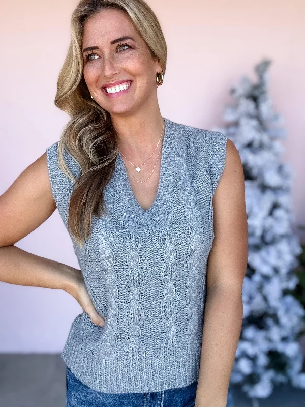 Silver Lining Sweater Vest Casual Formal Business